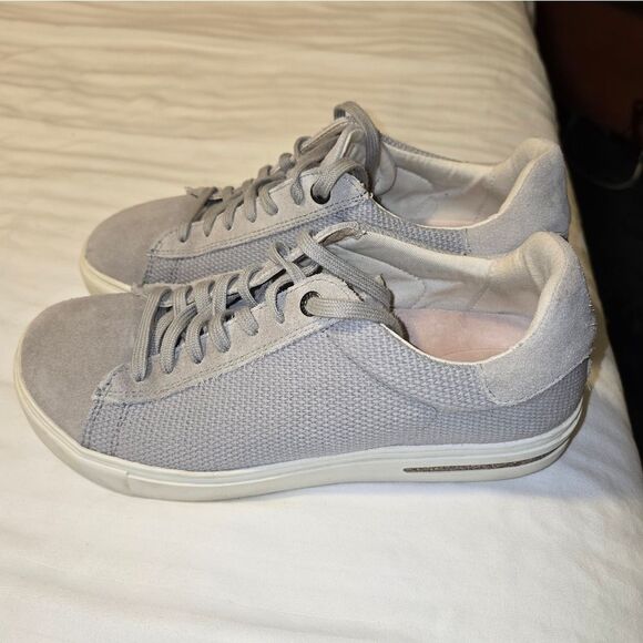 BIRKENSTOCK Bend Low suede leather sneakers shoes 39 US L 8 M6 Whale gray - Picture 1 of 8